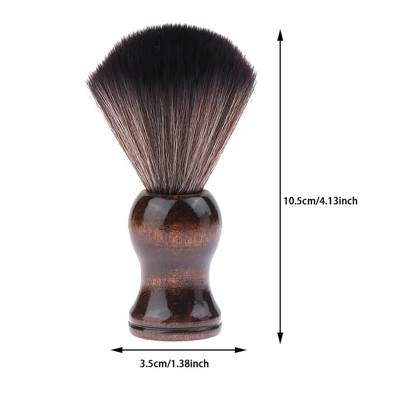 Natural Razor Brush with Wood Handle Badger Hair Men's Shaving Brush Barber Salon Men Facial Beard Cleaning Appliance Shave Tool