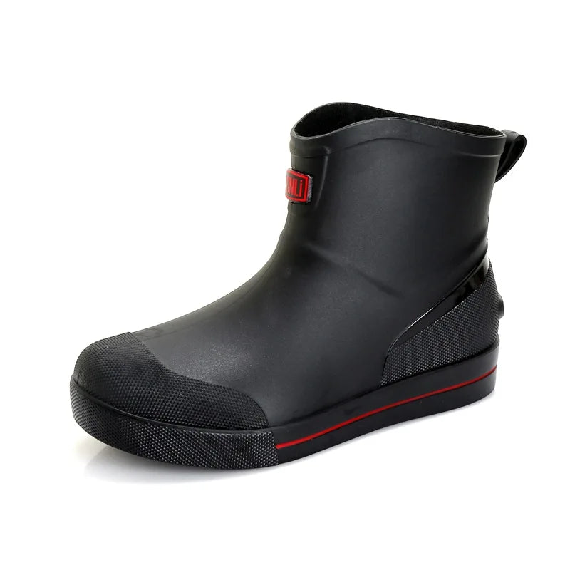 Snow Warm Thick Rain Boots, Kitchen Waterproof and Anti Slip Rain Shoes, Men's Fashionable and Wear-resistant Water Shoes