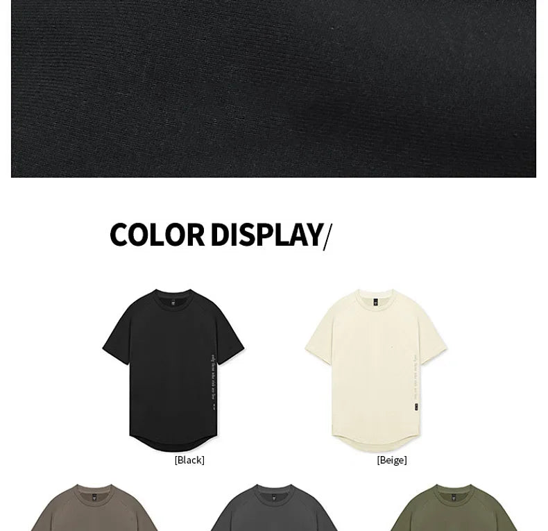 Men's Quick Dry Fitness T-Shirt Gym Running Sportswear Summer Breathable Workout Tee Bodybuilding Muscle Shirt Casual Activewear