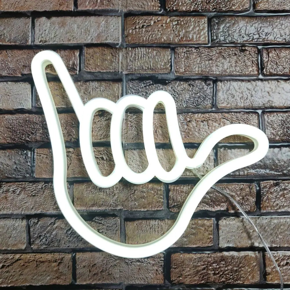 Peace Hand LED Neon Sign Win Victory Gesture Finger Night Lamp OK Neon Lights Bedroom Living Room Wall Home Office Decor
