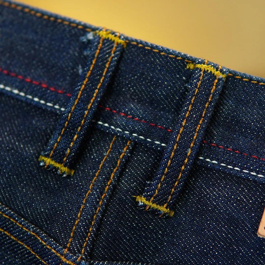 Heavyweight 25oz Red Selvedge Denim Jeans for Men American Vintage Casual 100% Pure Cotton Regular Straight Trousers 5KM Winter