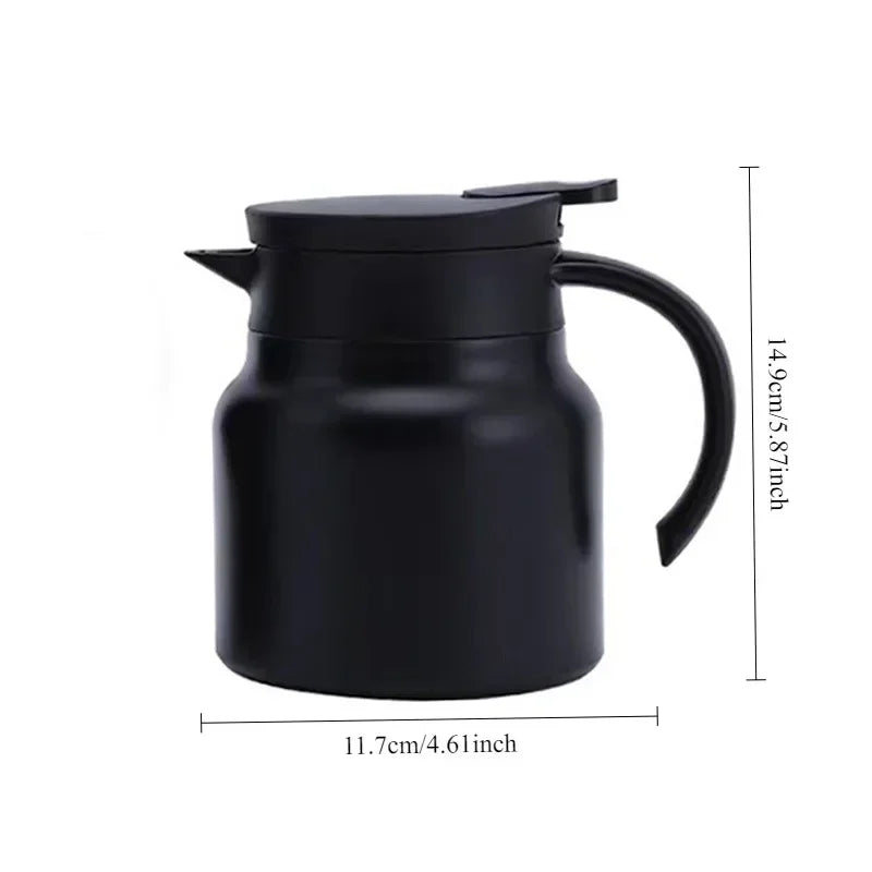 800ml Stewing Teapot Stainless Steel Leak-Proof Thermal Insulation Teapot with Detachable Tea Filter Milk Coffee Thermos Jugs