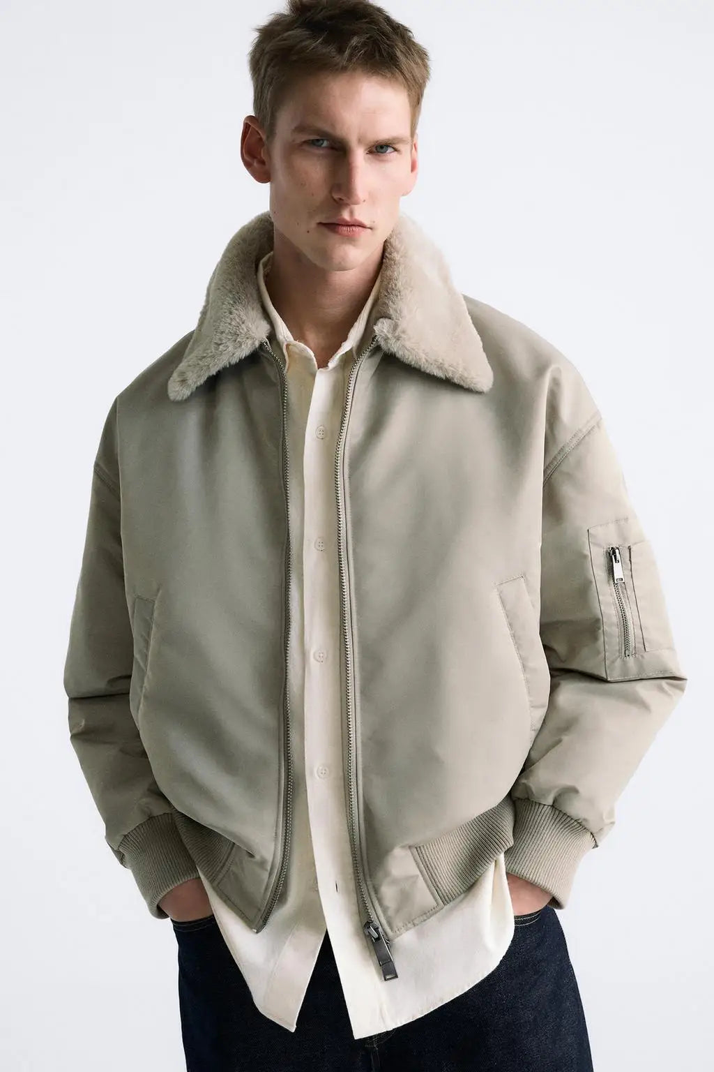 8281/657 Winter fur  collar for men's thick cottont jacket 8281657 winter jacket  coats