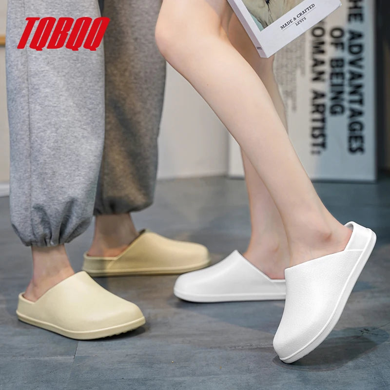 Men's Slippers Couples Garden Clog Women Water Proof Chef Casual Shoe Comfortable Outdoor Sandal for Pet Workers