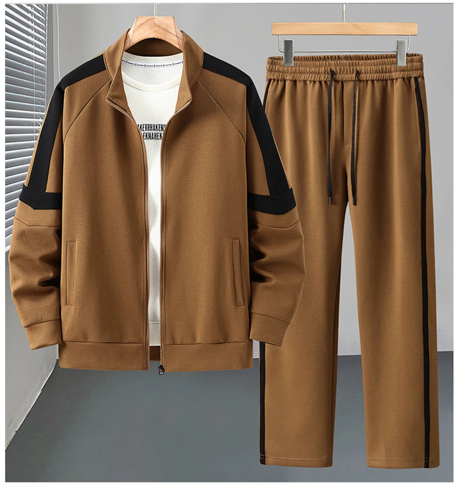 10XL Plus Size Tracksuit Men Spring Autumn Sets Jacket Sweatshirt Pants Fashion Casual Male Suits Jacket Big Size 10XL