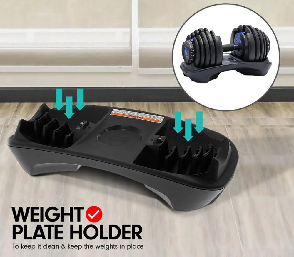 Adjustable Dumbbells Dumbbell Weight Set Home Gym Fitness 52.5lbs with Anti-Slip Handle and Tray for Men