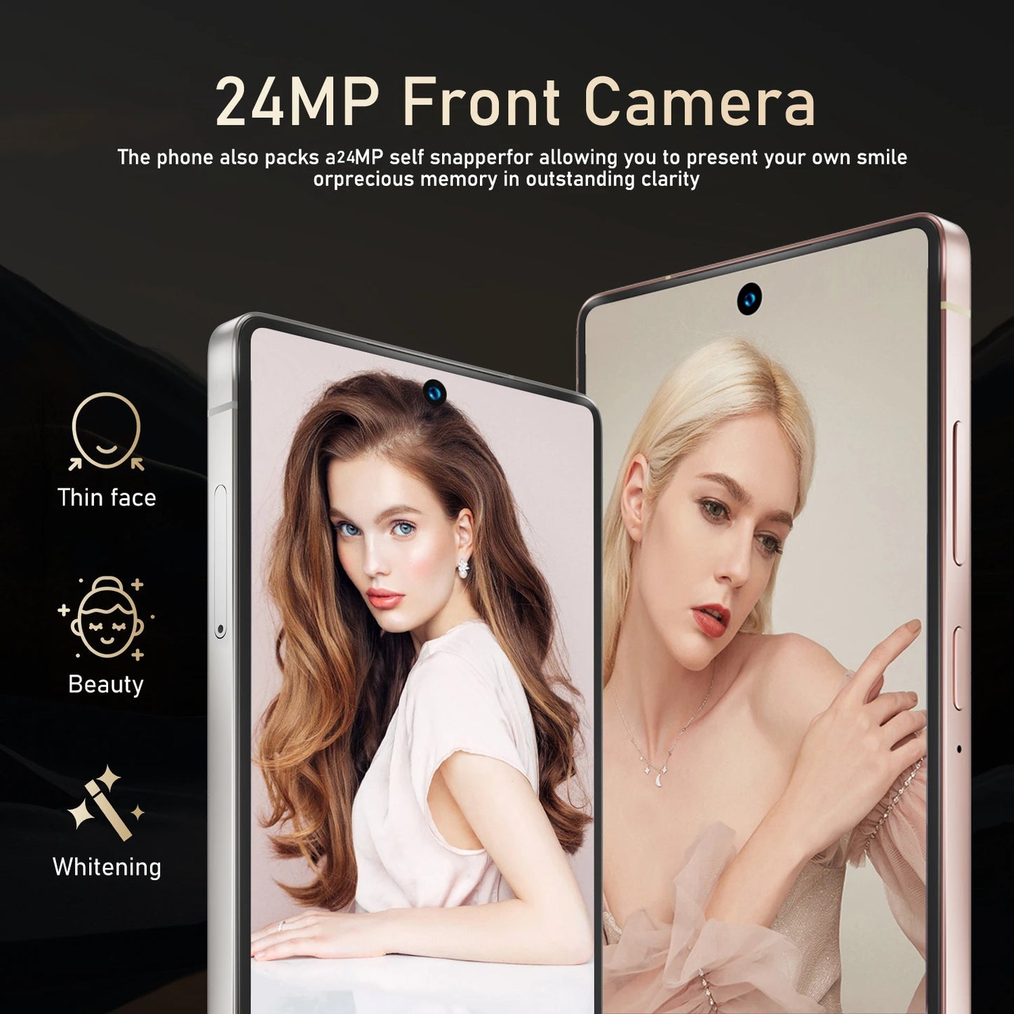 Global Vision S25 Pro Smartphone Android 12 8GB RAM 512GB ROM 6.8 Inch Phone 1920x1080HD 24MP+48MP 4G 5G Network Mobile Phones