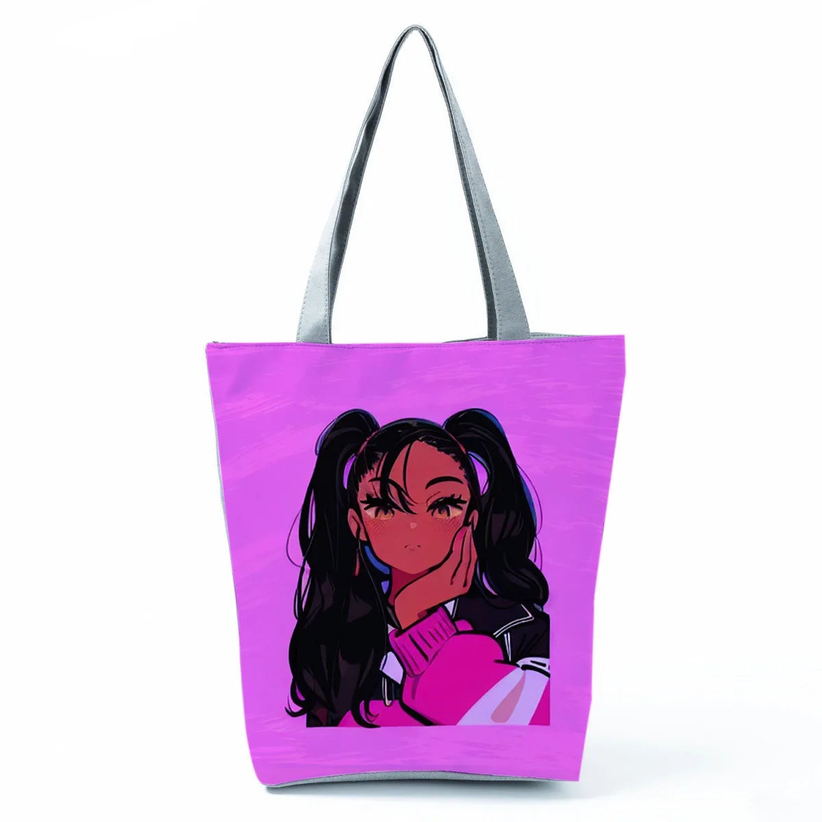 Trendy Hot Sale Of The Season Large Capacity Single Shoulder Printed Women's Bag Cool Afro Girl Design Polyester Material Zip...