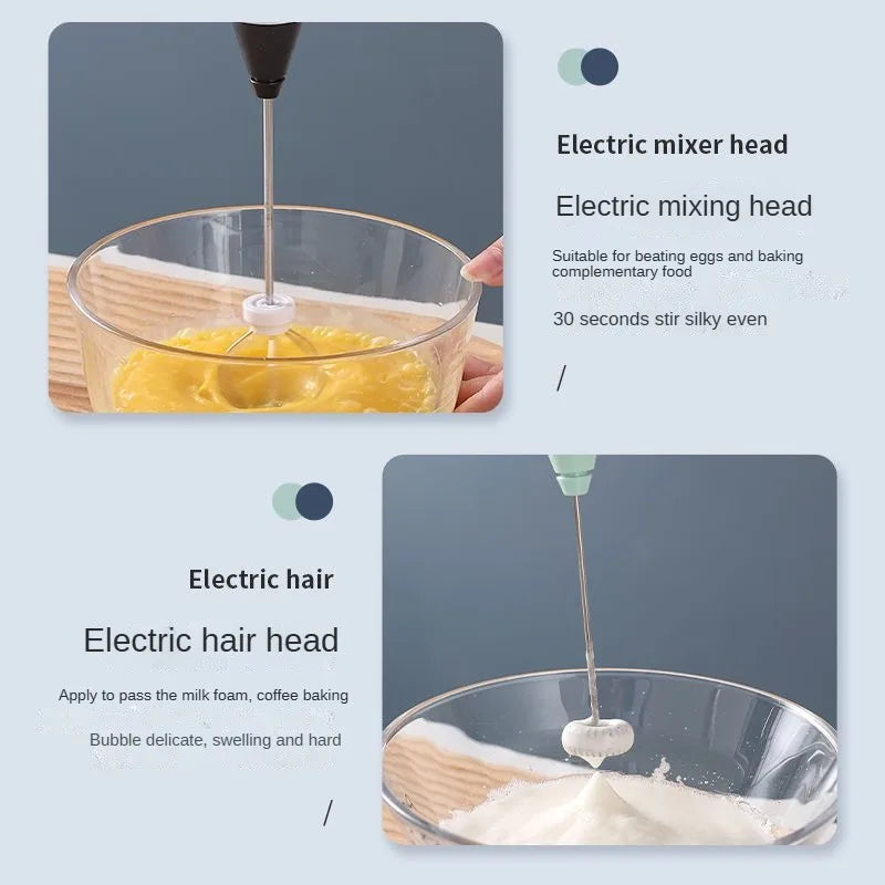 Electric egg beater, milk frother, 3-speed USB charging handheld cream mixer, cream stick, kitchen tool, food mixer