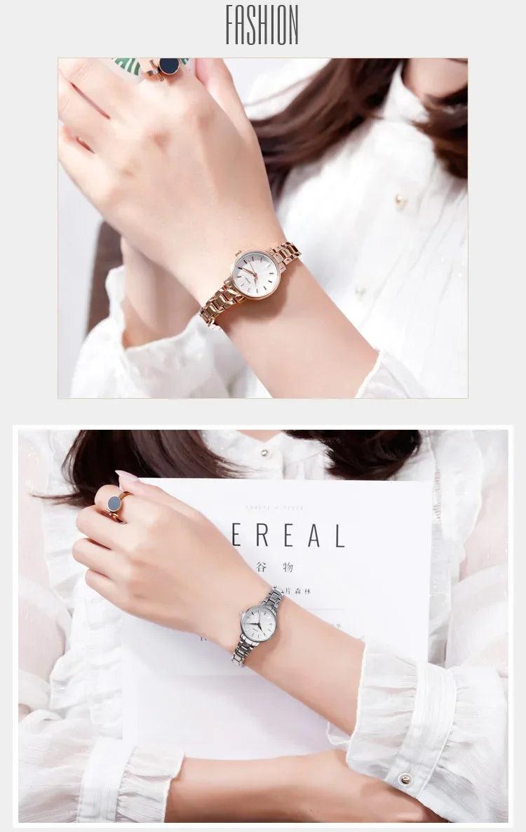 SKMEI 1410 Wrist Waterproof Stainless Steel Women Watches Luxury Montre Femme Quartz Watch Women Fashion Ladies Watches