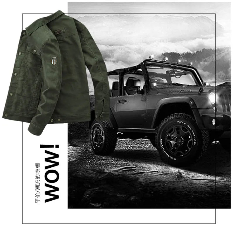 Men's Lightweight Cotton Military Jackets Spring Autumn Casual Multi-pocket Army Pilot Cargo Flight Bomber Jacket Men Clothing