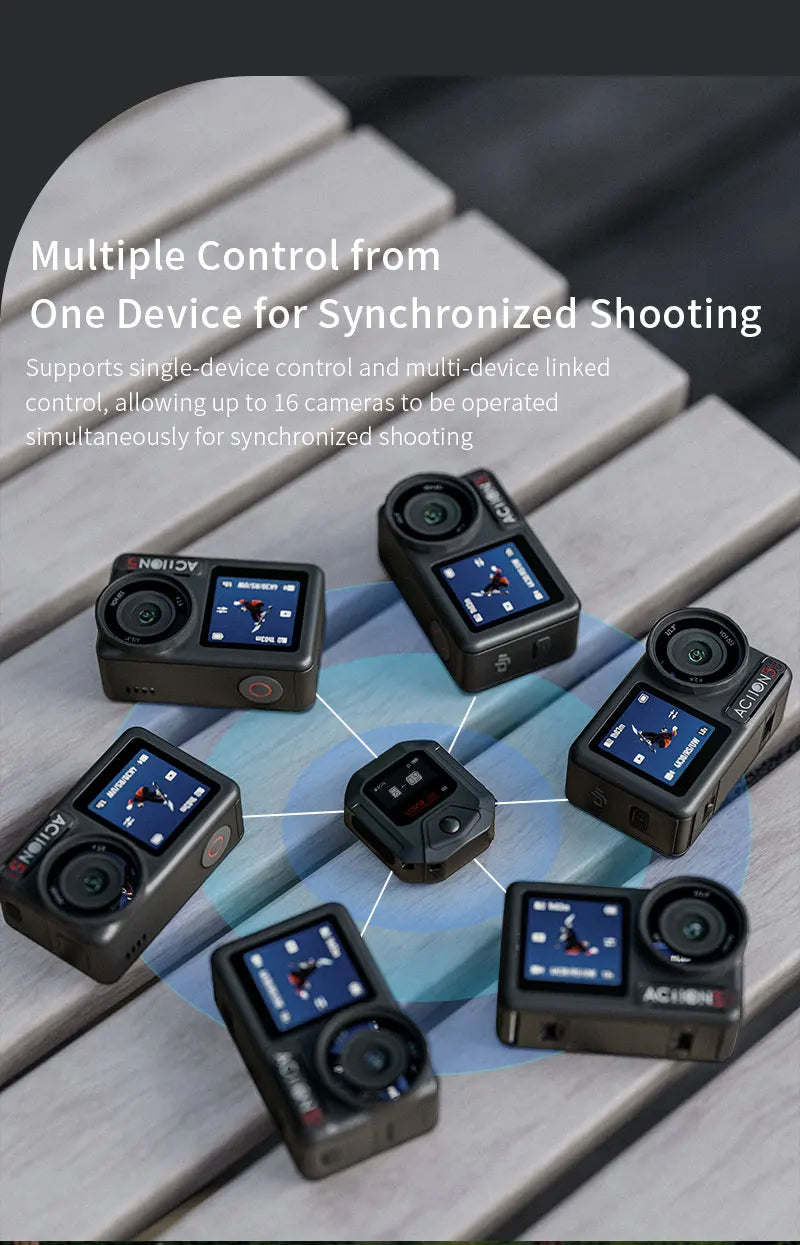 GPS Bluetooth Remote Controller For DJI Osmo Action 6 5 Pro 4 Sport Camera Accessories 25M Wireless Remote Control Wrist Watch