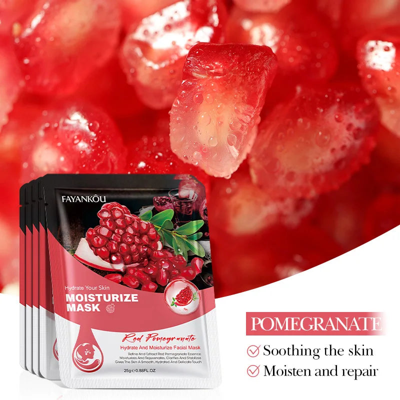 10pcs Fruits Facial Masks For Face Skincare Moisturizing Brightening Hydrating Firming Face Mask Beauty Face Skin Care Products