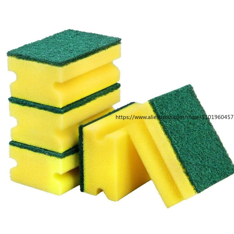 I-Shaped German Style High Density DIshwashing Sponge Kitchen Daily Necessities Dishwashing Sponge Block Cleaning Scouting Pad