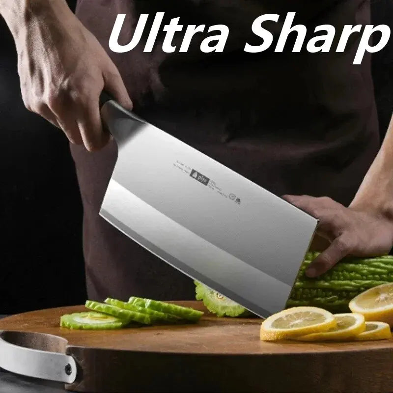 Professional Multi-Purpose Kitchen Knife Set,Chef'S Special Ultra-Sharp Meat Knife Cleaver Black Wood Handle Chopping Knife