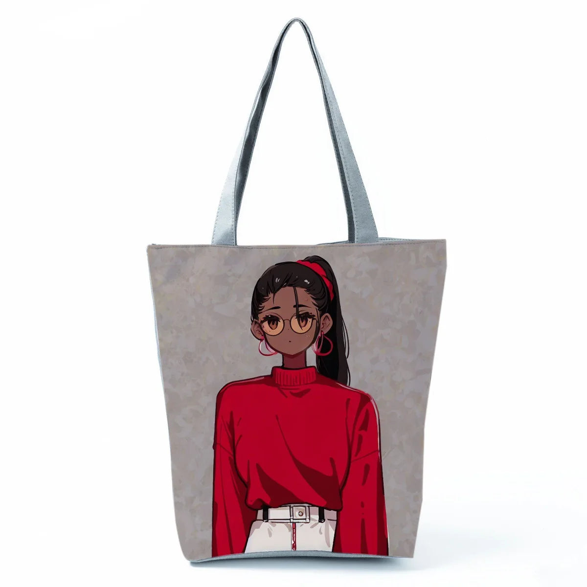 Trendy Hot Sale Of The Season Large Capacity Single Shoulder Printed Women's Bag Cool Afro Girl Design Polyester Material Zip...