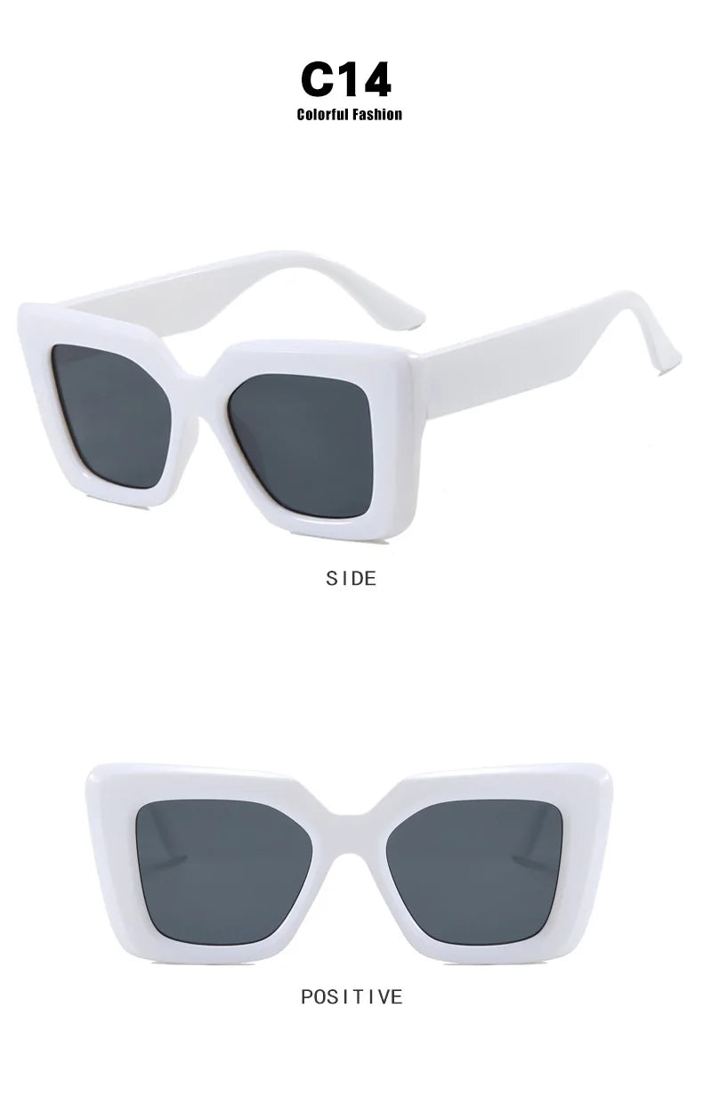 Retro Luxury Oversized Square Anti-Blue Light Glasses Women Men Optical Eyeglasses Trendy Computer Classic Glasses Ladies Lentes