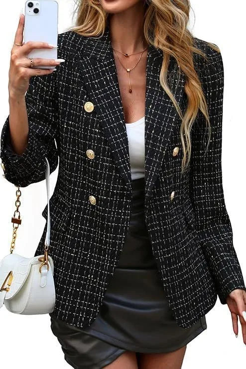 2026 Women's New Fashion Trend Temperament Basic Slim Slim Versatile Suit Solid Color Simple Office Commuter Suit Women's Suit