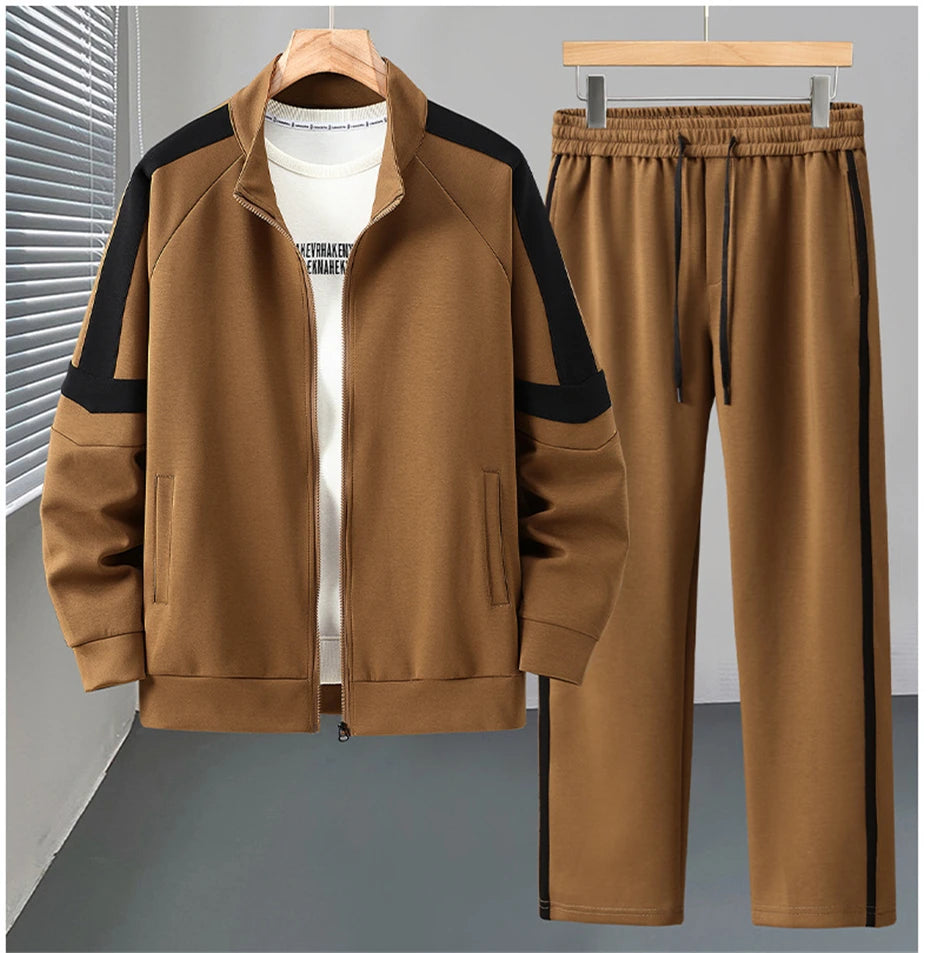 10XL Plus Size Tracksuit Men Spring Autumn Sets Jacket Sweatshirt Pants Fashion Casual Male Suits Jacket Big Size 10XL