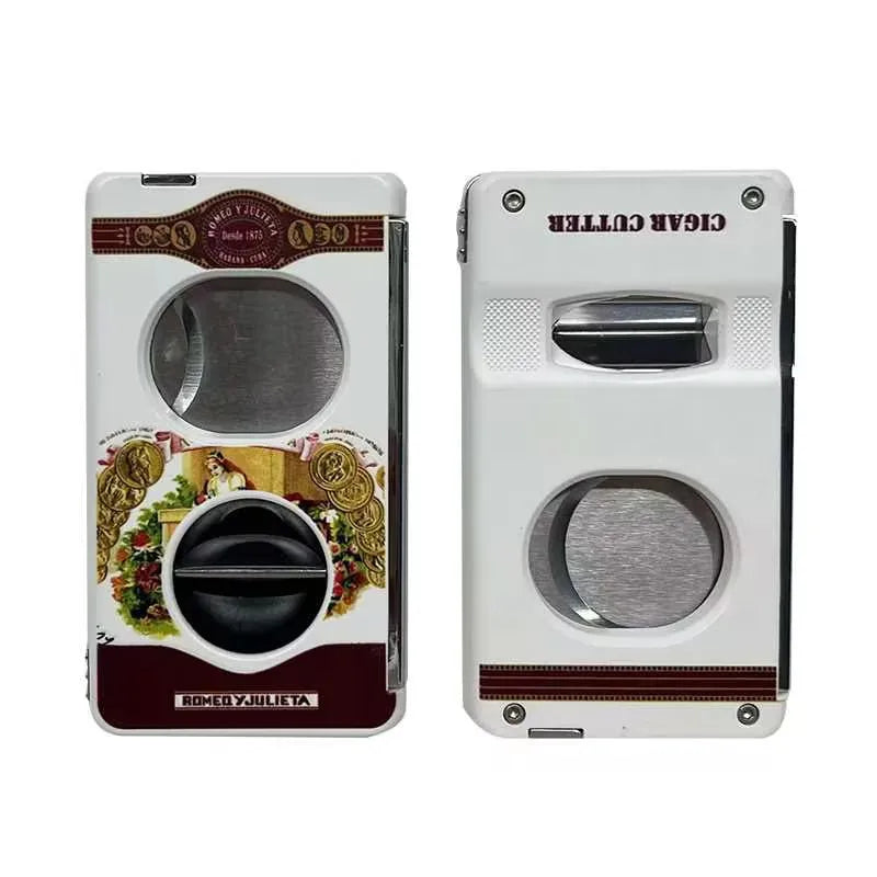 Professional V-Cut Cigar Cutter, Zinc Alloy Guillotine with Stainless Steel Blade for Cigars, Heavy Duty Christmas Gift for Men