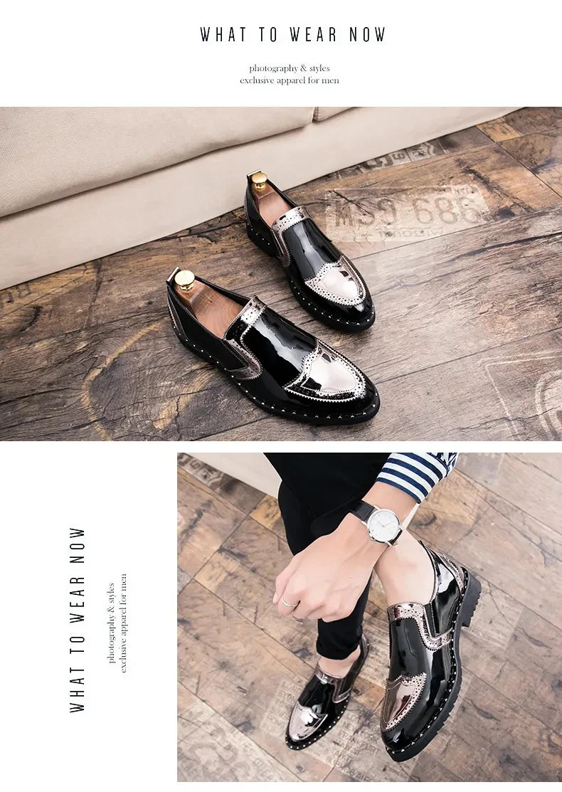 Size 38-48 Classic Men Loafers Men Casual Comfortable Fashionable Small Leather Shoes European American Elegant Brand Shoes