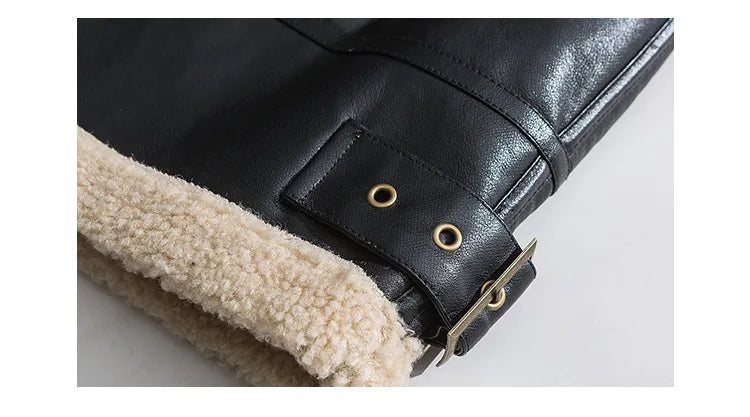 Jackets Man Winter Leather Warm Coats Motorcycle Leather Jacket Velvet Thickened Coat High Brand Street Wear Clothing Men New