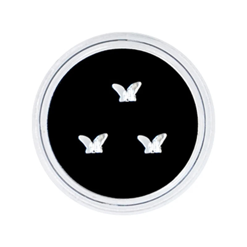 3pcs/Box Dental Tooth Gems Teeth Crystal Ornament Metal Tooth Gems Various Shape Beauty Oral Decorations