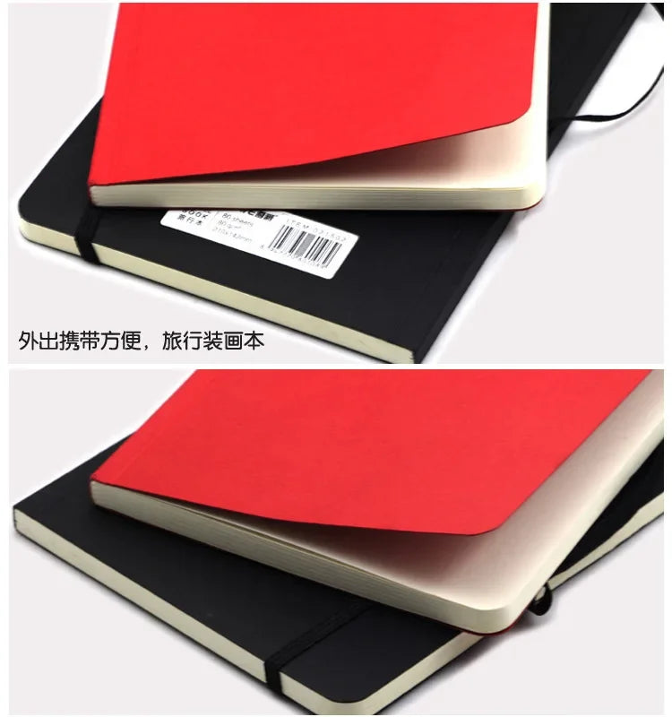 A5/A6 Portable Travel Art Book Thickened 80 Fine Grain Blank Inner Pages Student Sketching Art Painting Graffiti Sketching Book