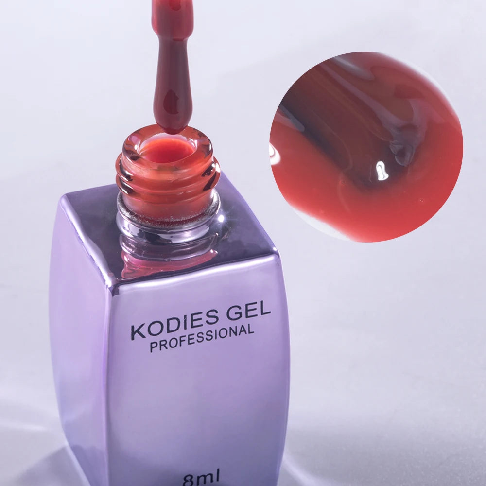 KODIES GEL New Gel Nail Polish 8ML Jelly Autumn Winter UV Semi Permanent Milky White Soft Nail Art Gels Varnish French Manicure