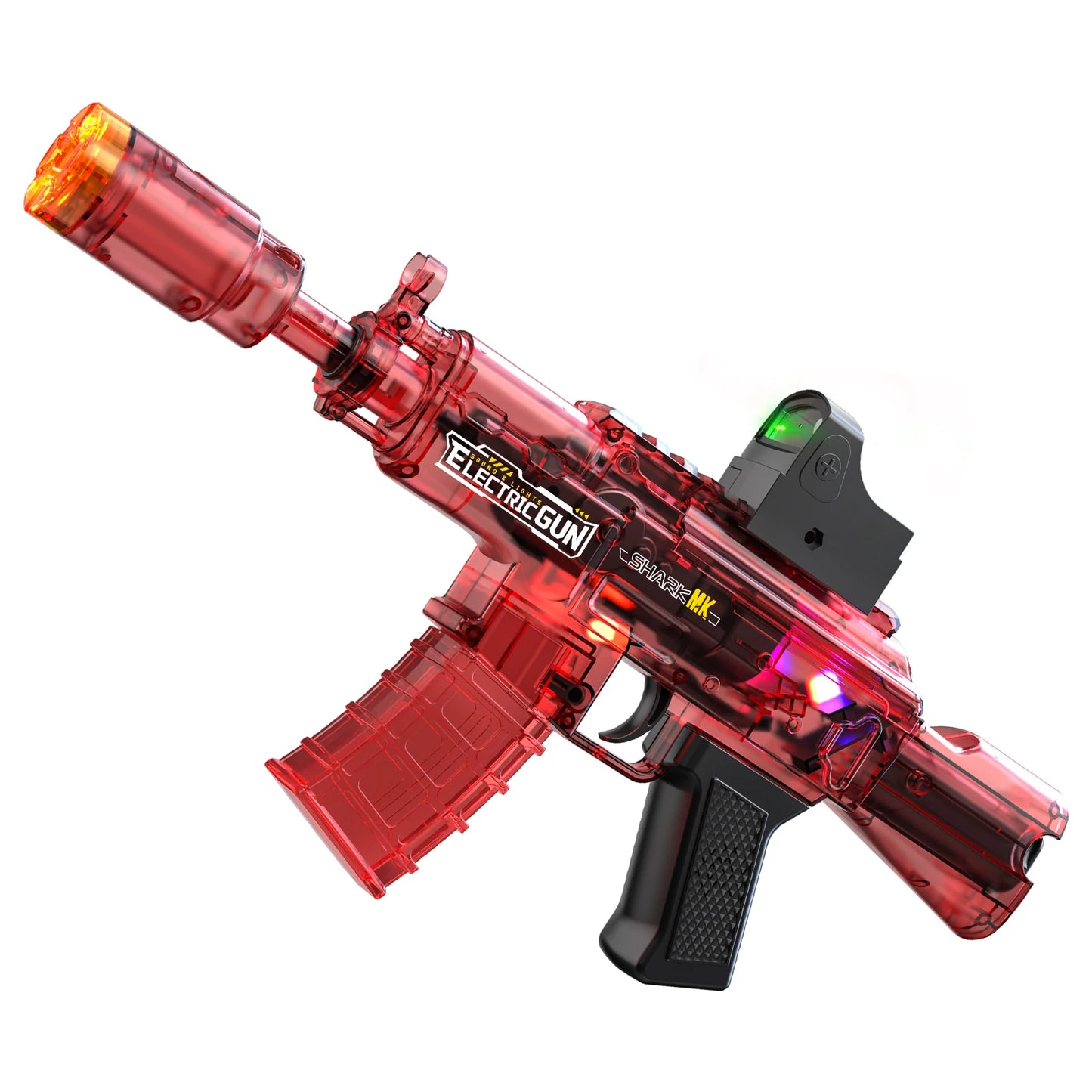 2025 Kids Hot Selling Electric Spray & Water Gun Simulates Sound Light Gun Toys Outdoor Activities Spray Vibration Gun Toys