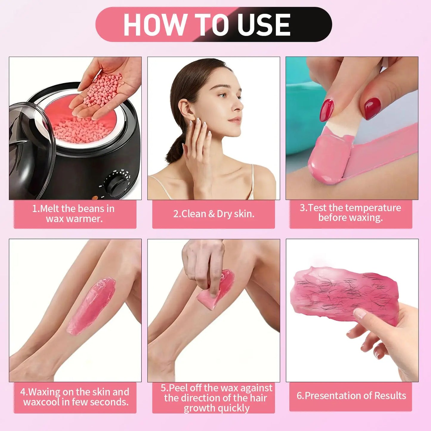 Hair Removal Machine Wax Heater Depilatory Epilator Wax-melt Waxing Kit Paraffin Heater Wax Beans Bead Heating Machine
