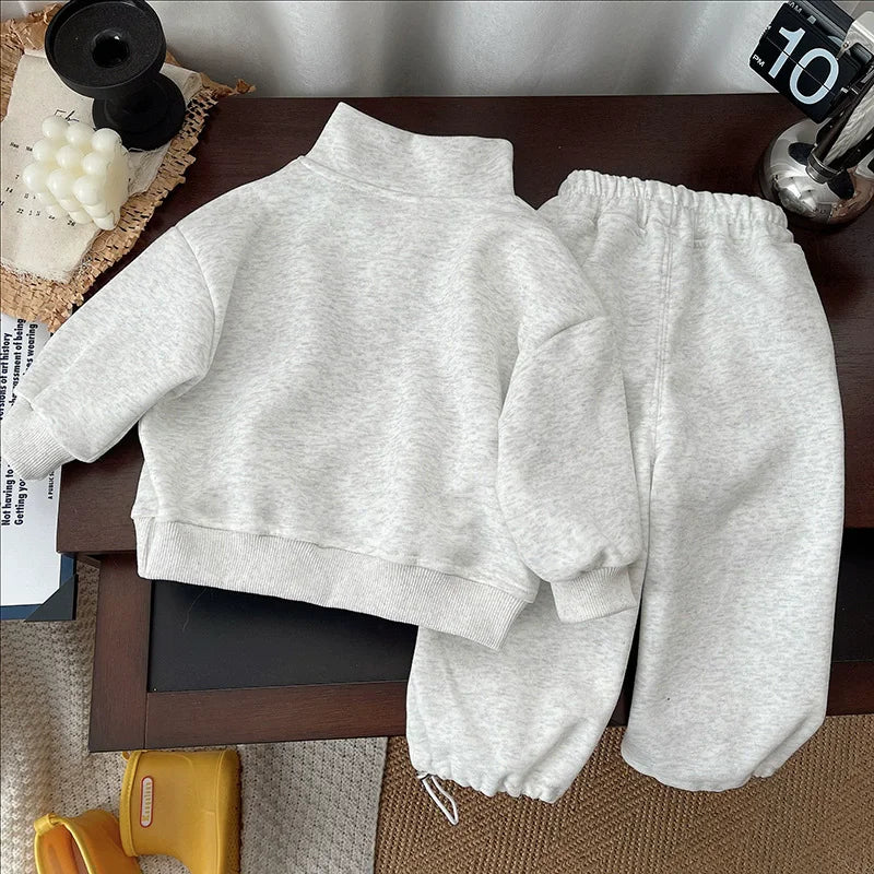 Boys Girls Sweatshirt Sets Spring Autumn Children Clothes Suit Baby Long-Sleeved Sweater Sweatpants 2Pcs New Kids Casual Outfits