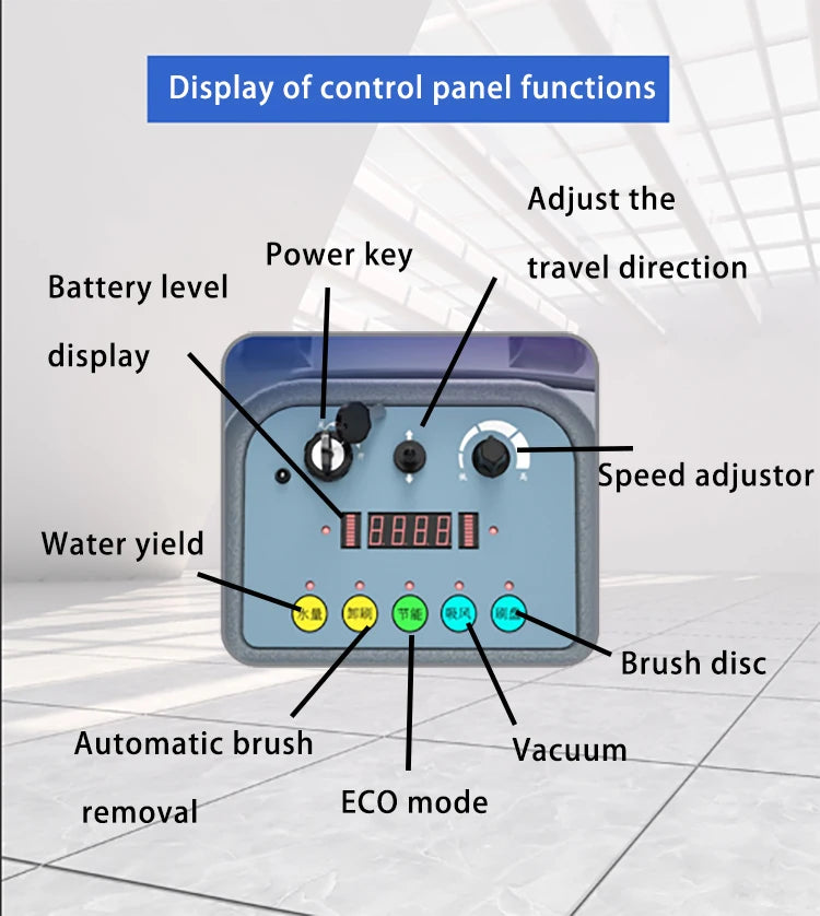 Multi-function Battery Operated Robot Industrial Self Propelled Floor Washing Machine Scrubber Dryer