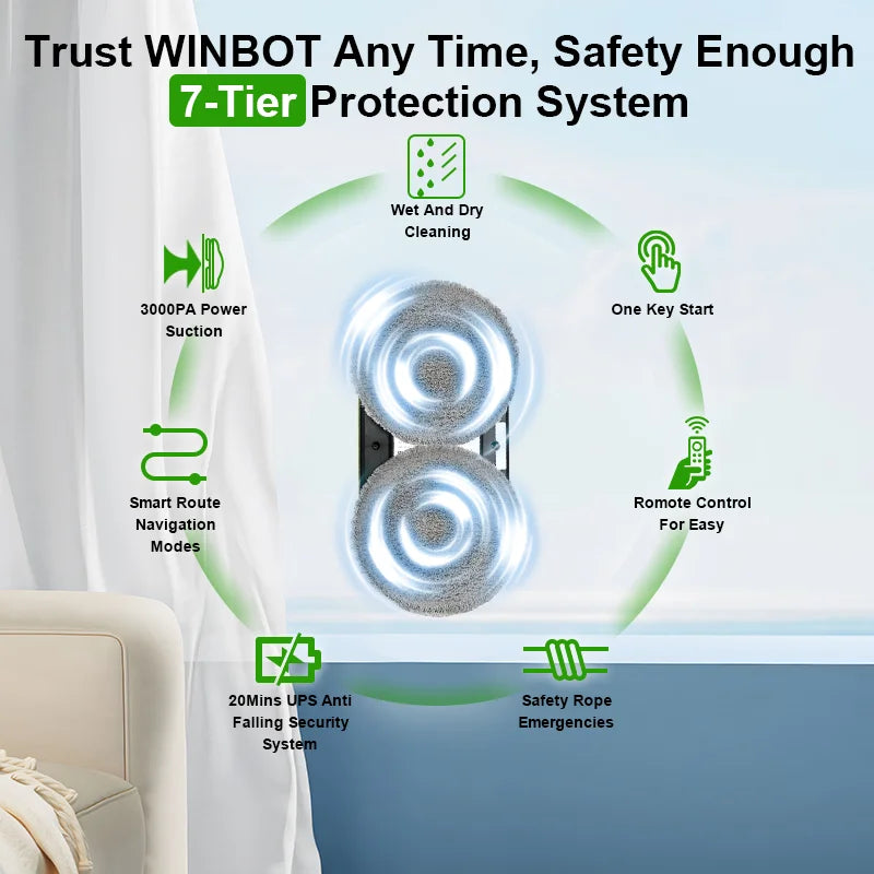 Window-cleaning robot intelligent window glass cleaning machine electric glass cleaner remote-controlled automatic window cleani