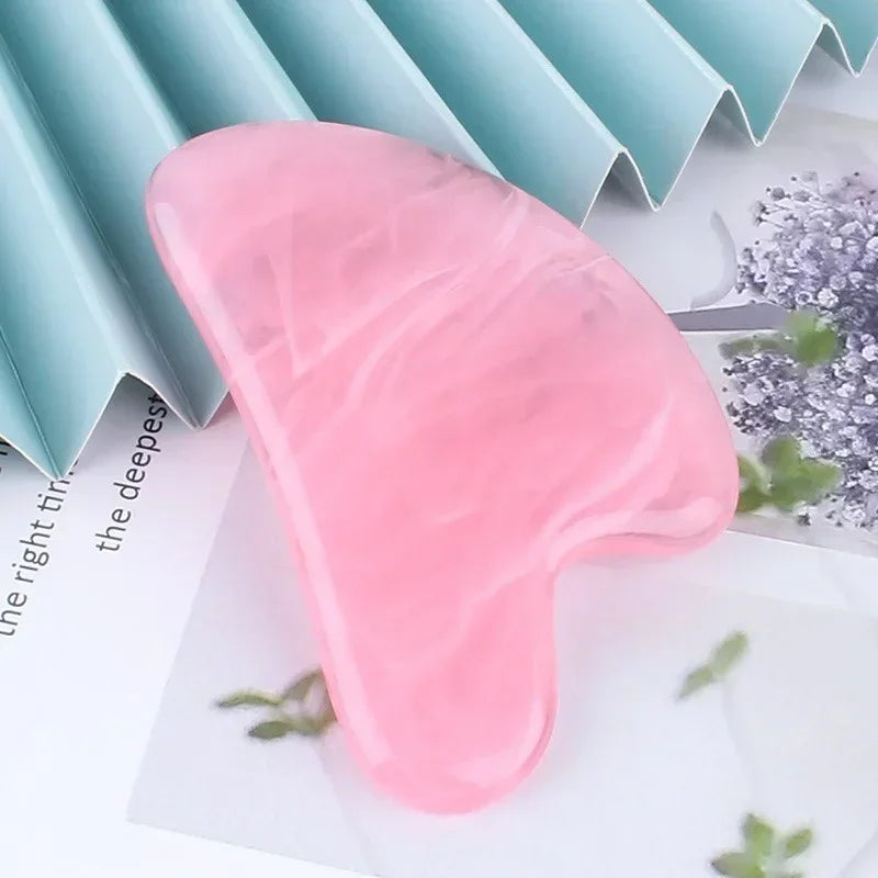 Natural Resin Gua Sha Scraper Facial Massager Tool Quartz Guasha Massage Board Face Lift Slim Gouache Scraper Scraping Plate