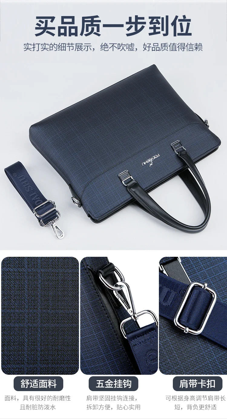 Business Men's Handbags Office Male Executive Briefcase Large Luxury Tote Laptop Bag for Man 2024 Shoulder Messenger Designer
