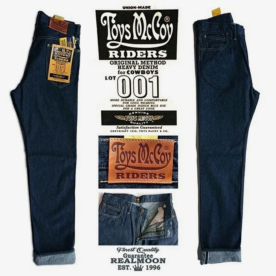 TOYS McCOY LOT 001Z pays tribute to LXX (taxi driver) left twill retro red ear jeans