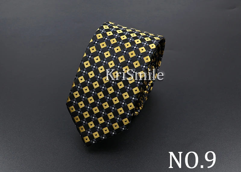 Mens 5cm Slim Tie Striped Plaid Red Black Narrow Necktie For Wedding Party Business Men Formal Suit Shirt Cravats Accessory Gift