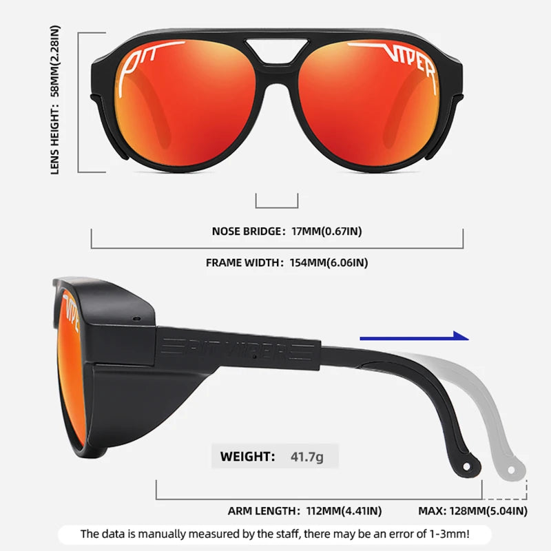 PIT VIPER Cycling Glasses for Men and Women, MTB Bicycle Eyewear, Road Bike Glasses, Windproof Sport Sunglasses, UV400
