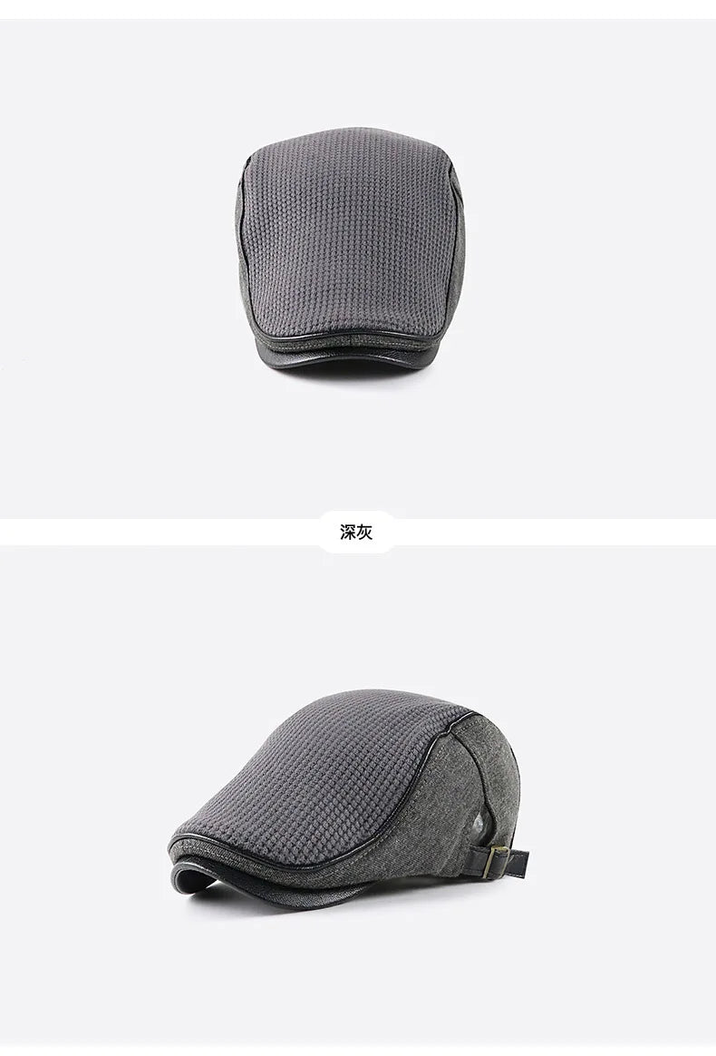 Men Knitted Beret Hat Women Adjustable Newsboy Hats Dad Cabbie Gatsby Cap Driving Flat Ivy Caps