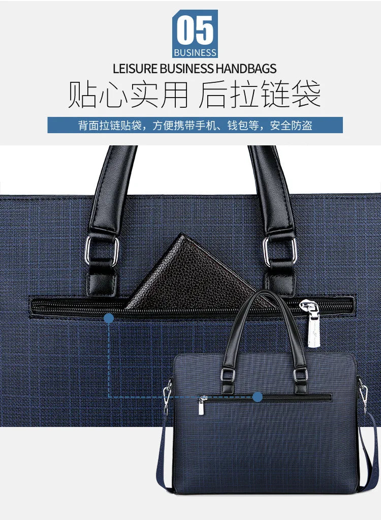 Business Men's Handbags Office Male Executive Briefcase Large Luxury Tote Laptop Bag for Man 2024 Shoulder Messenger Designer