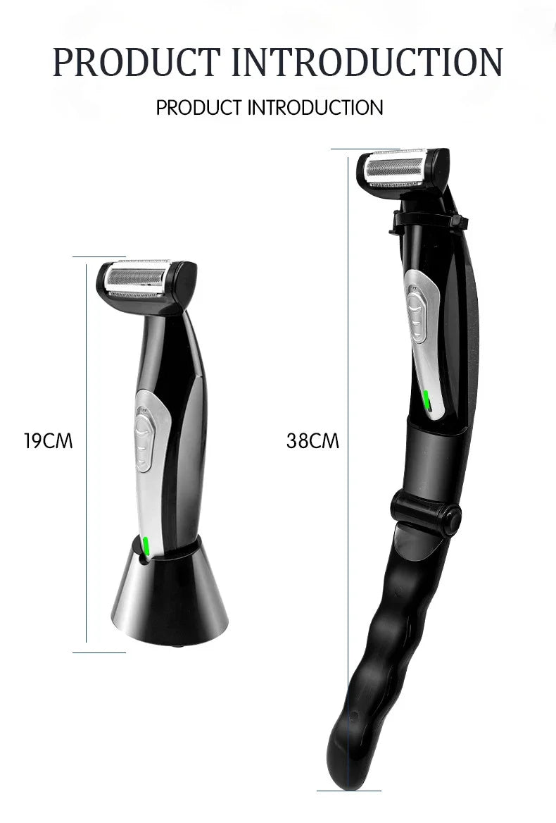 Back Shavers for Men Body Groomers Painless Hair Remover for Men Epilator Shaver Back Face Long Handle Portable Shaver Body Care