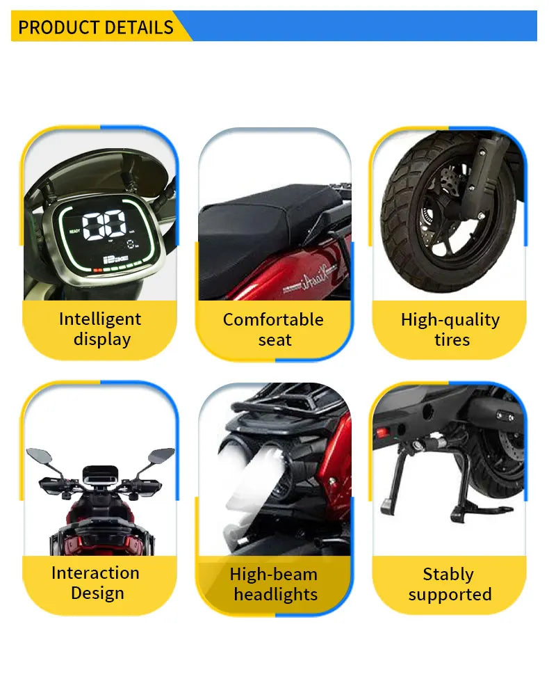 China  Electric Bike 1200W Motor 72v/20ah Battery High Speed Road Electric Bicycle