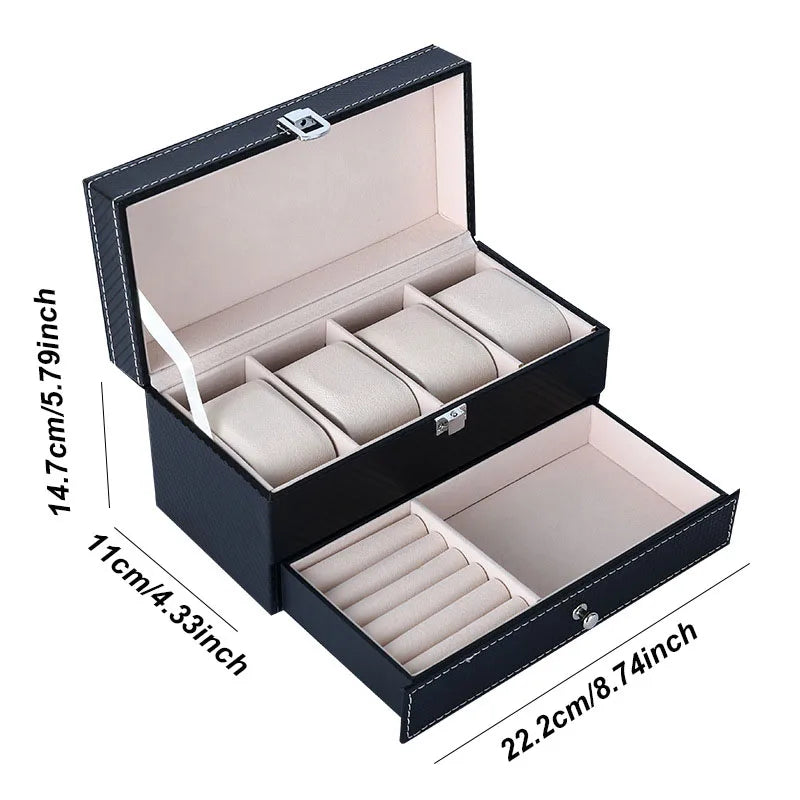 DELESYS Multi-Purpose Storage Box Glasses Women's Jewelry Box Fashion Jewelry Organizer Watch Storage Case Watch Box