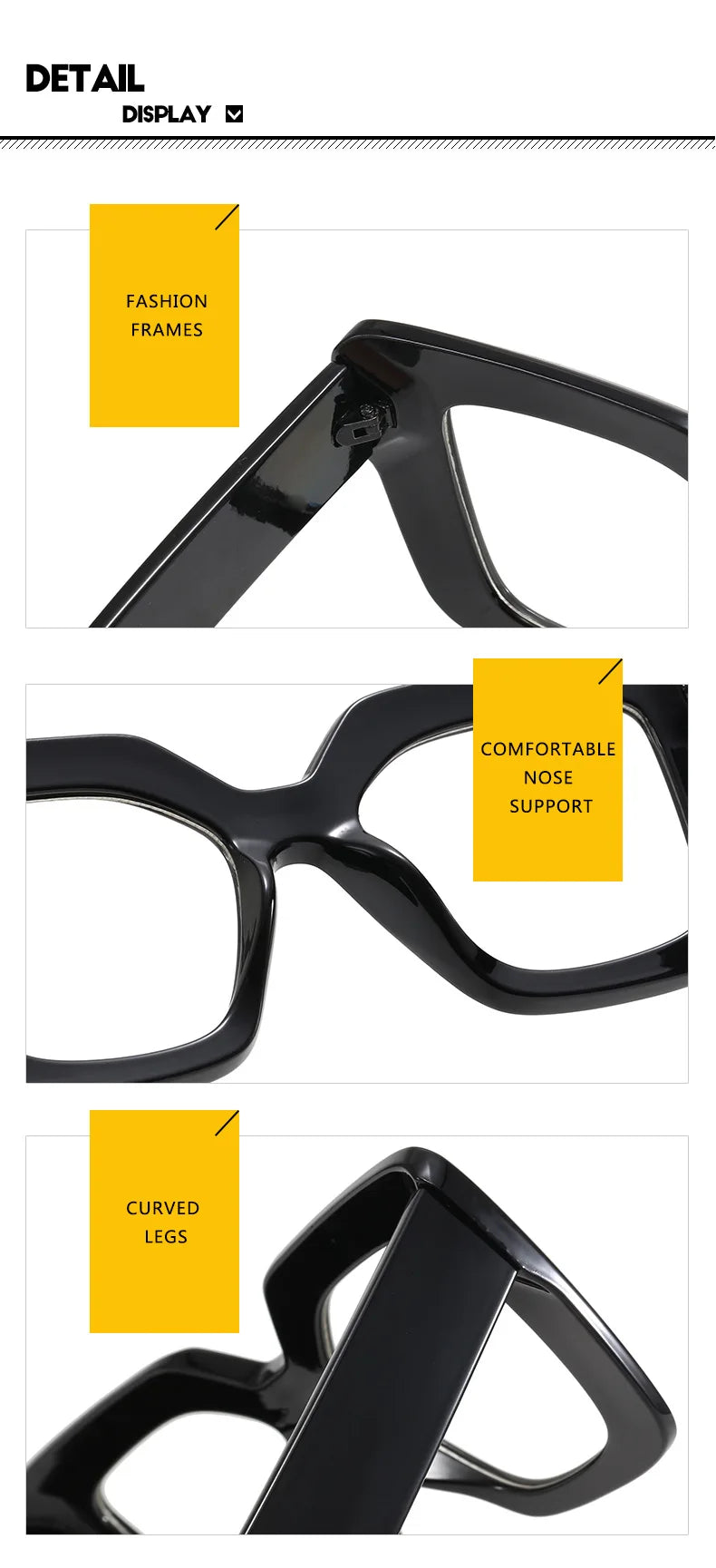 Retro Luxury Oversized Square Anti-Blue Light Glasses Women Men Optical Eyeglasses Trendy Computer Classic Glasses Ladies Lentes