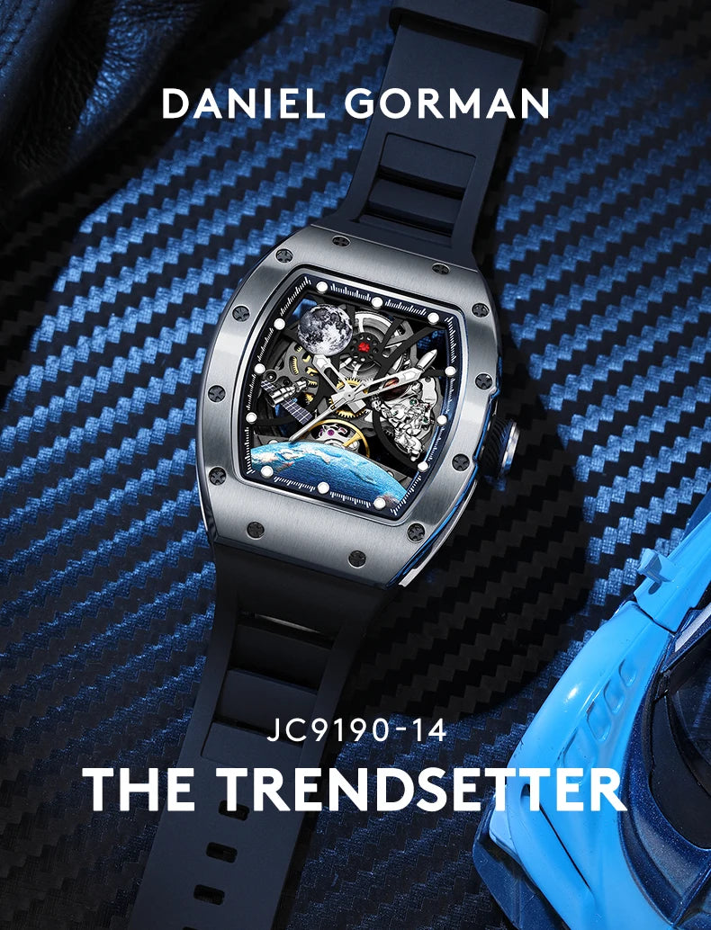 Hollow Automatic Mechanical Watch 5ATM Waterproof Sports Silicone Strap Custom Logo High-Quality Wristwatch Active Lifestyle