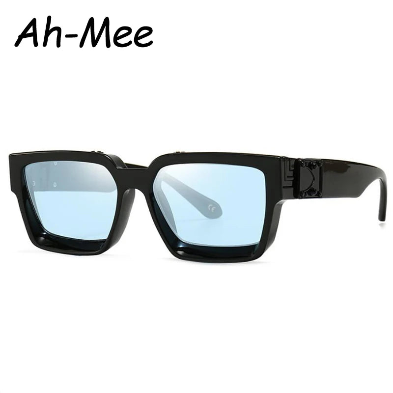 2024 Brand Rectangle Sunglasses Women Men Shades Retro Square Black Sun Glasses Eyewear Trendy Punk Eyeglasses For Male UV400