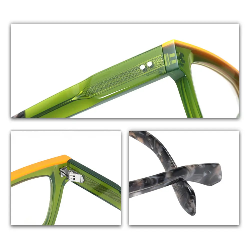 Oversized Glasses for Women Men Thick Acetate Frame Wide Top Clear Lenses Prescription Ready Trendy Style