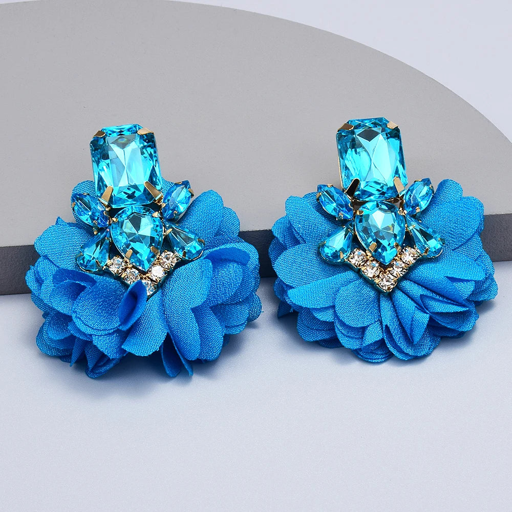 Vintage Handmade Earrings Bohemian Cute Flower Luxury Beads Drop Earrings Wedding Jewelry Accessories For Women Girls