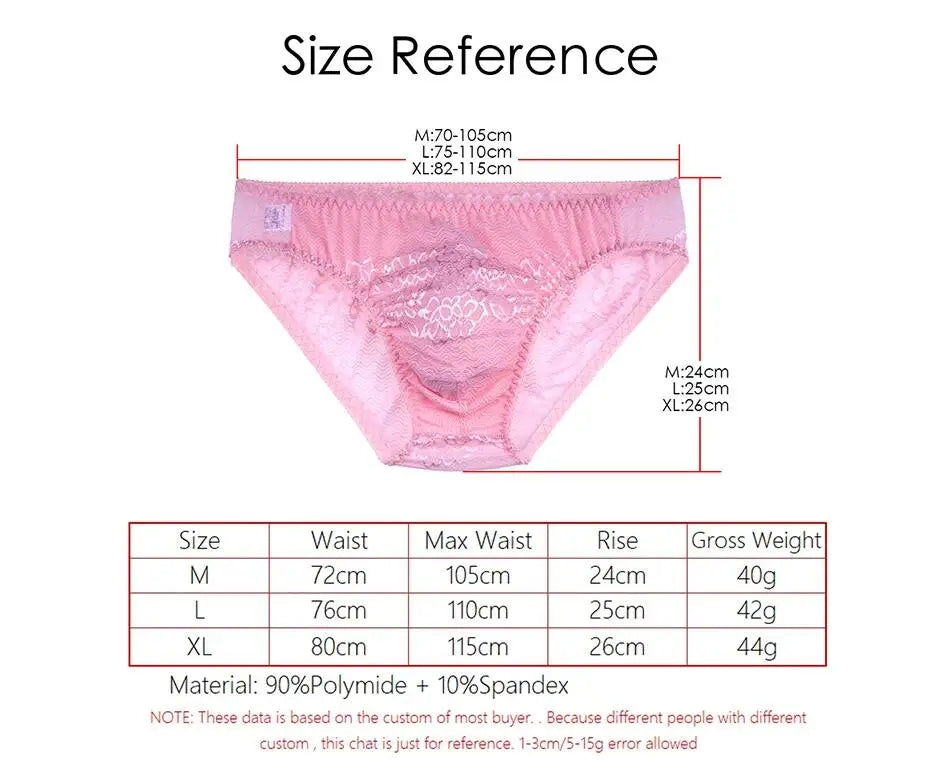 New Hot Men Sexy Briefs Sissy Pouch Panties Fashion men Shorts Pants Lingerie Lace Men's Breathable Underwear Underwear Gays